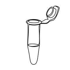 Eppendorf test tube one line art drawing 