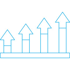 Upward arrow icon single icon vector illustration