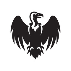 vulture vector silhouette clip art logo design illustration. collection of friend of environment. vulture sets.