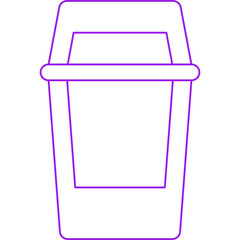 Dustbin single icon vector illustration