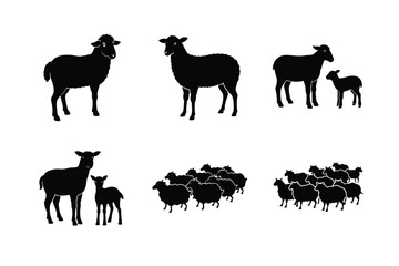 sheep silhouette bundle design