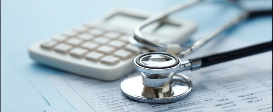 The stethoscope and calculator for healthcare financial management.
