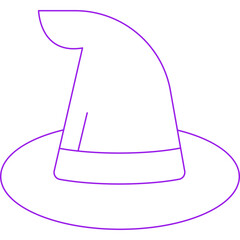 Witch hat icon single icon vector illustration