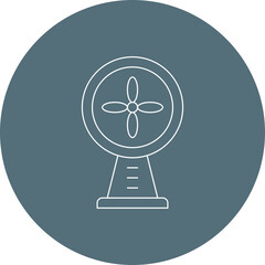 Fan icon single icon vector illustration