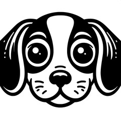 Dog Face Outline SVG