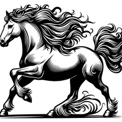 Running Horse Silhouette SVG