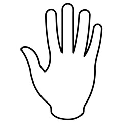 Fototapeta premium hand in black glove