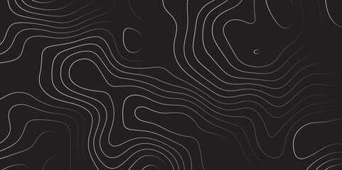  Landscape geodesy topography map background. black white  illuminated topographic lines on transparent background. Line texture pattern
