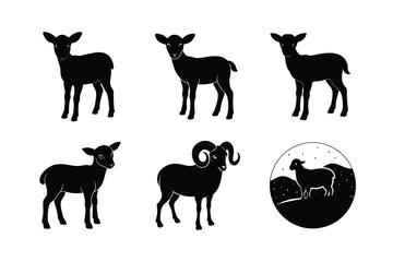 sheep silhouette bundle design
