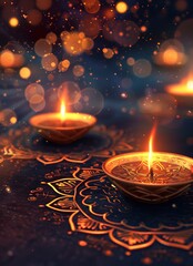 burning candles in the church