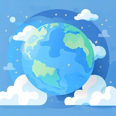 planet earth in the sky