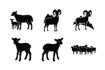 sheep silhouette bundle design