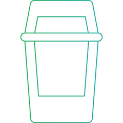 Dustbin single icon vector illustration