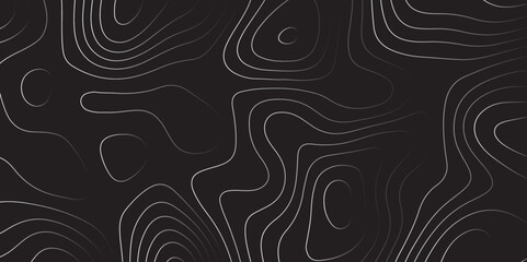  Landscape geodesy topography map background. black white  illuminated topographic lines on transparent background. Line texture pattern
