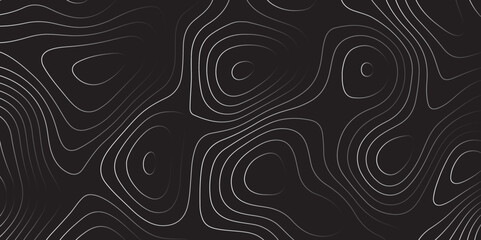  Landscape geodesy topography map background. black white  illuminated topographic lines on transparent background. Line texture pattern

