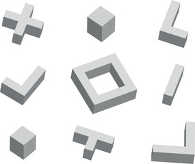 Isometric 3D Box Vector Illustration – Realistic Packaging Object with Clean Geometric Design Element for Branding and Product Mockups