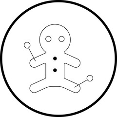 Voodoo doll icon single icon vector illustration