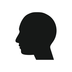 Sleek Black Human Head Profile Vector Silhouette Icon Set for Portrait and Branding Design Projects