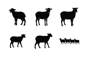 sheep silhouette bundle design