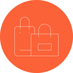 Obraz premium Shopping bag icon single icon vector illustration