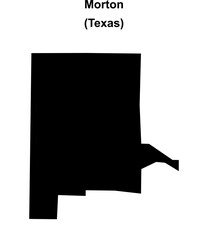 Morton (Texas) blank outline map