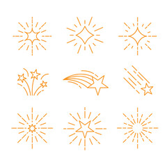 Sparkle Icon Set Vector Design.