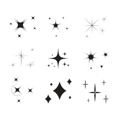 Sparkle Icon Set Vector Design.