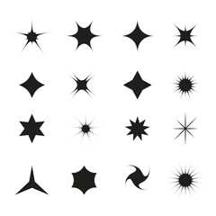 Sparkle Icon Set Vector Design.