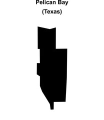 Pelican Bay (Texas) blank outline map