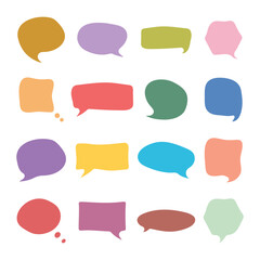 Speech Bubble Icon Set Vector Design.