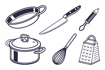 set of kitchen tools