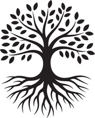 vector tree silhouette isolated