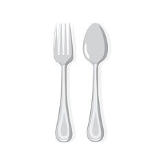 Spoon and Fork Icon Vector Design. 