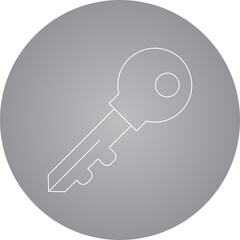 Key icon single icon vector illustration