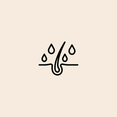 Obraz premium Hair icon flat vector design. 