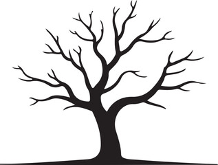 Lonely tree vector illustration