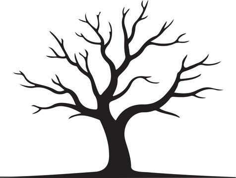 Lonely tree vector illustration