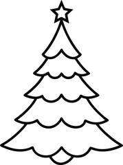 christmas tree vector illustration