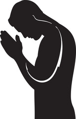 Man praying vector illustration