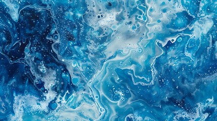 Naklejka premium Abstract design of swirling blues and whites.