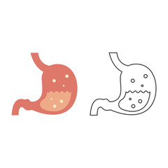 Stomach Icon Vector Design. 