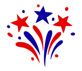 Vector fireworks for American Independence Day.