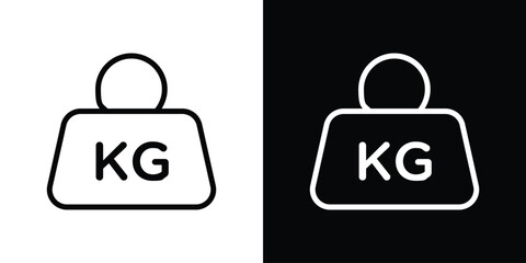 Weight icon design. simple stroke line vector icon set