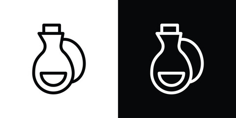 Vinegar icon design. simple stroke line vector icon set