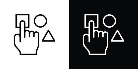 Variety icon design. simple stroke line vector icon set