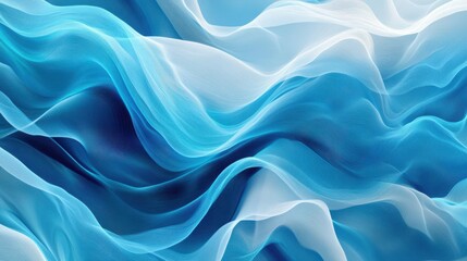 Obraz premium Soft Blue Waves Flowing Seamlessly Across a Serene Background