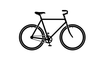 Obraz premium Minimalist Bicycle Line Art Black and White Vector 