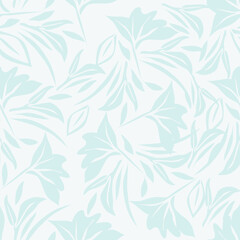 Elegant seamless floral pattern with fall flowers. Repeatable botanical background. Flat vector illustration