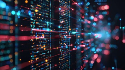 Obraz premium Abstract digital data stream