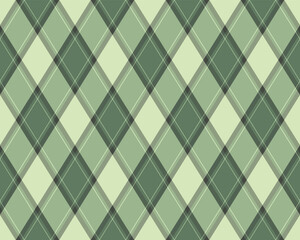 Argyle pattern of geometric rhombus. Harlequin check wallpaper design. Classic diamond shaped textile material for web background, print fabric clothing, sweater, wrapping paper, gift card, invitation